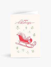 Vintage Sleigh Christmas Card
