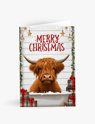 Highland Cow Christmas Card