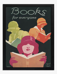 Retro Readers Society Art Print - Black