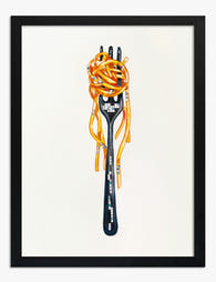Disco Spaghetti Twist Art Print - Black
