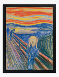 Edvard Munch: The Scream Art Print - Black