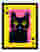 Ace Cat Pop Card Art Print - Black