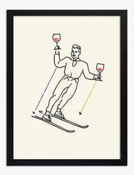 Après Ski Cheers Art Print Black