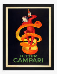 Campari Citrus Whimsy by Cappiello Art Print - Black