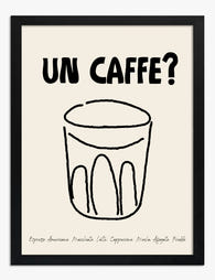 Italian Coffee Moment Art Print - Black