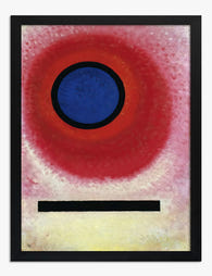 Kandinsky Blue Circle II Art Print - Black