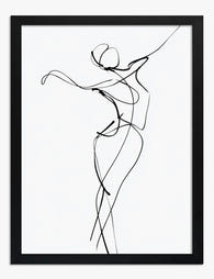 Elegant Minimalist Silhouette Art Print Black