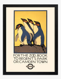 Penguin Parade London Art Print - Black