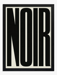 Bold Noir Statement Art Print Black