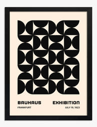 Modern Bauhaus Grid Art Print - Black