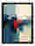 Bold Blue & Red Balance Art Print Black