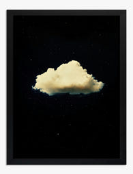 Midnight Cloud Art Print - Black