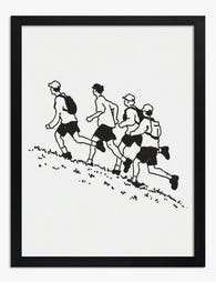 Uphill Adventure Art Print Black