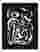 Monochrome Maze Art Print - Black