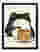 Pancake Morning Frog Art Print Black