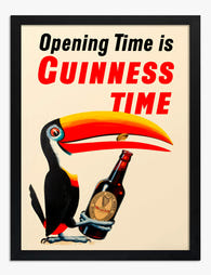 Guinness Toucan Cheer Art Print - Black