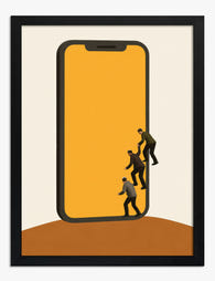 Digital Ascent Art Print Black