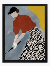 Bold Swing, Maximal Style Art Print Black