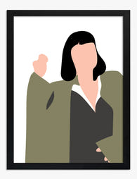 Bold Minimal Muse Art Print - Black