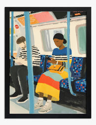 Urban Life in Motion Art Print - Black