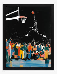 Slam Dunk Energy Art Print Black