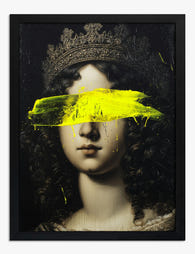 Regal Graffiti Queen Art Print - Black