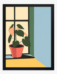 Heartfelt Greenery Art Print - Black