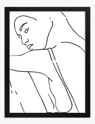 Elegant Minimalist Muse Art Print - Black