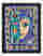 Modern Folk Face Fusion Art Print Black