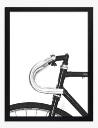 Minimalist Bike Detail Art Print Black