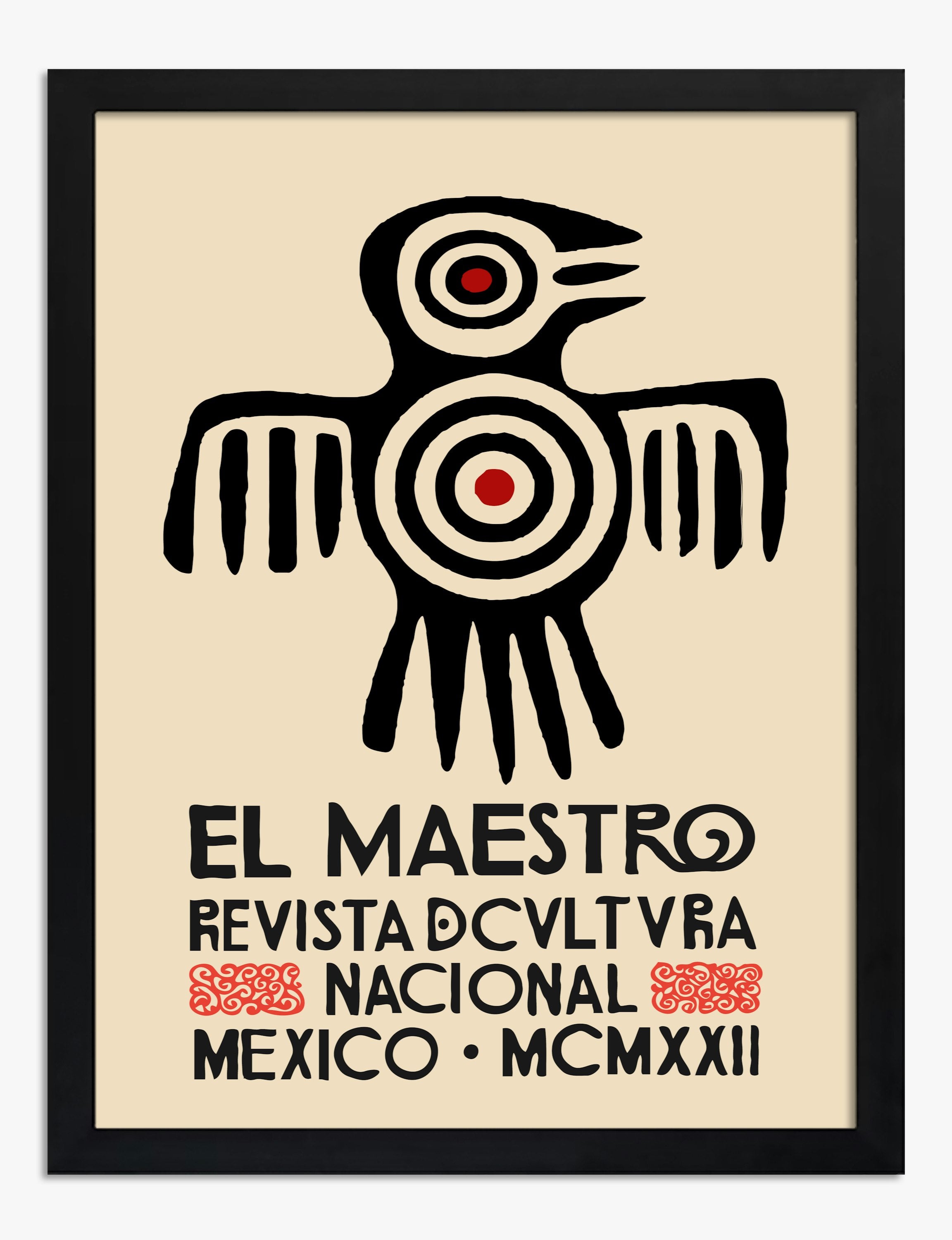 Affiche emblème d'oiseau aztèque – Fab, image size:2304x3000