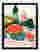 Summer Picnic with Cat Art Print - Black