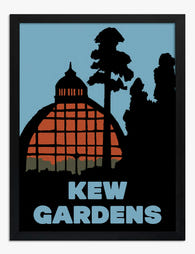 Enchanting Kew Silhouette Art Print - black