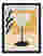Modern Martini Chic Art Print - Black