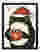 Festive Frog with Cocoa Art Print Black