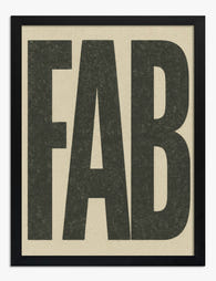 Bold Fab Typography Art Print Black
