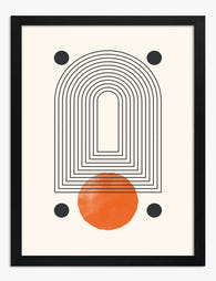 Modern Arch Rhythm Art Print - Black