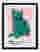 Warhol Green Cat Art Print - Black