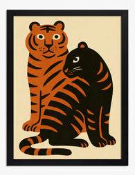 Poster Verspieltes Tigerduo