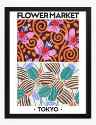 Tokyo Flower Market by Eugène Séguy Art Print - Black