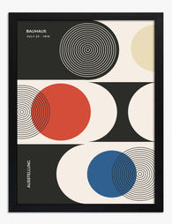 Bauhaus Geometry Revival Art Print - Black