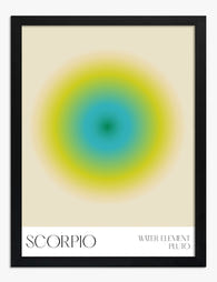 Scorpio Aura Vibes Art Print - Black