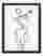 Effortless Woman Silhouette Art Print - Black