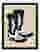 Musical Rodeo Boots Art Print - Black