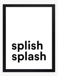 Bold Bathroom Quote Art Print - Black