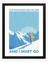 Mountain Retreat Art Print Black Frame