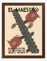 Mexican Floral Elegance Art Print - Brown