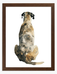 Loyal Companion Silhouette Art Print Brown