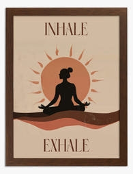Inhale Exhale Serenity Art Print Brown