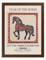 Year of the Horse William Morris Art Print Brown